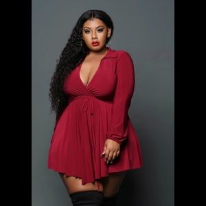 Skater dress burgundy